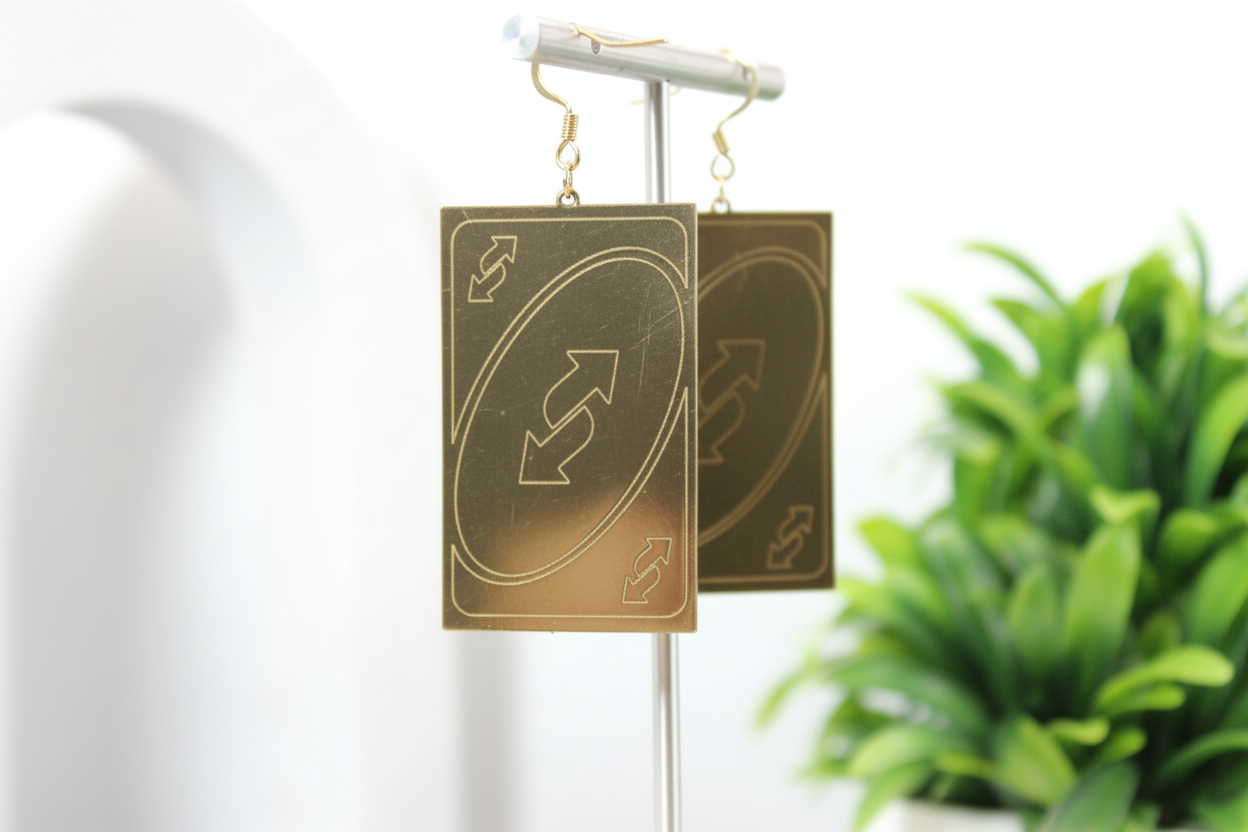Reverse Card Earrings