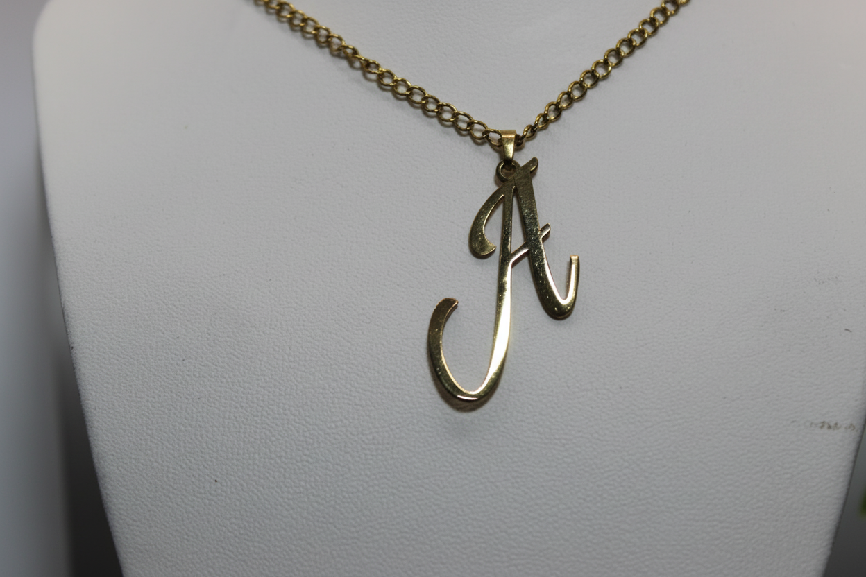 Alphabet Letter Pendant Necklace