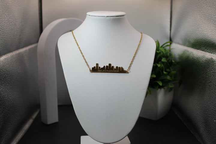 Houston Be Someone Skyline Necklace
