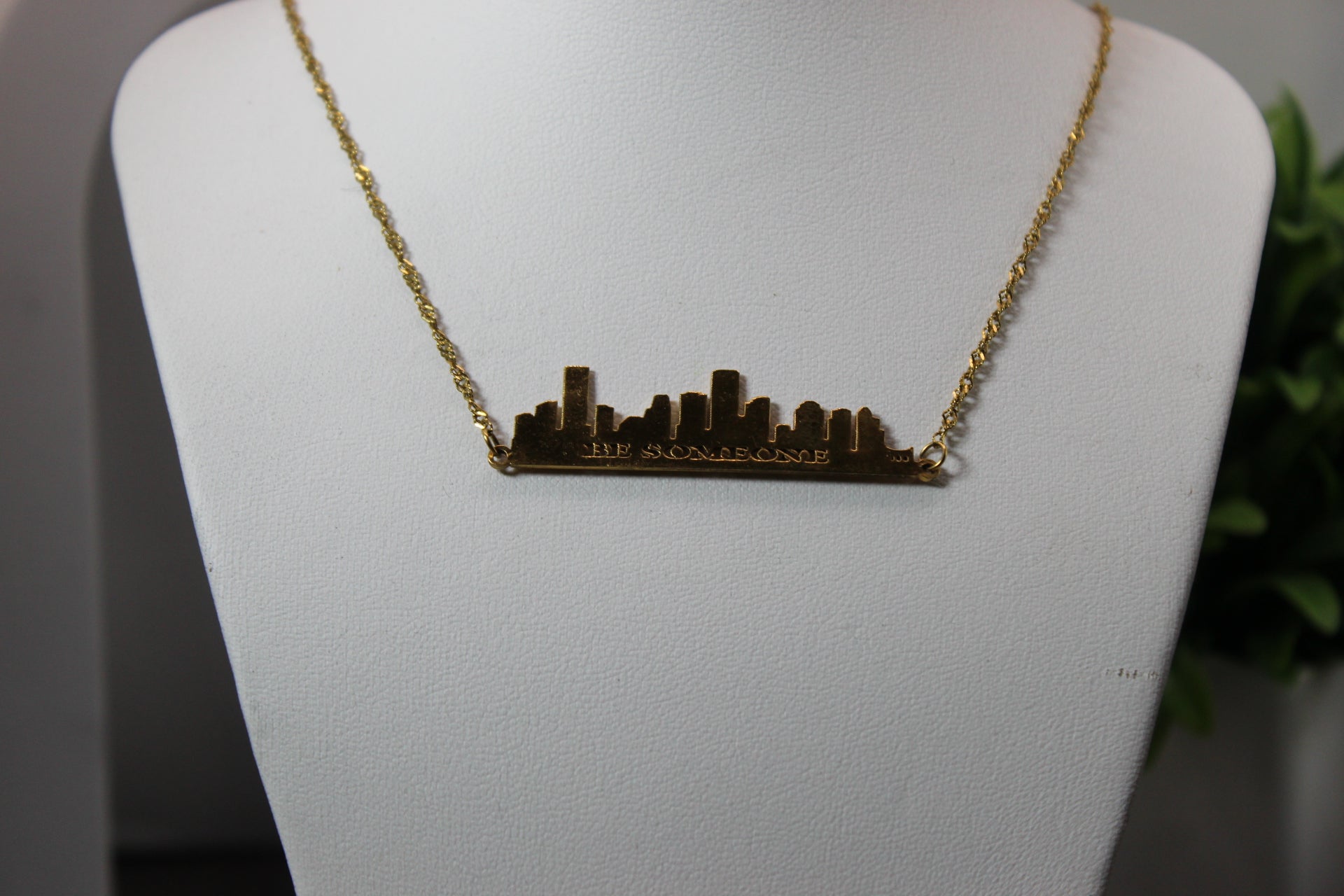 Houston Be Someone Skyline Necklace